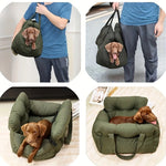 Dog Car Seat with Safety Belt | Non-Slip Pet Travel Bed for Small Dogs lifestyle view