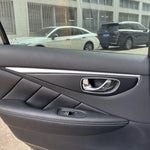 Carbon Fiber Interior Decal Sticker Set for Infiniti Q50 2015-2020 | Central Control P close-up view