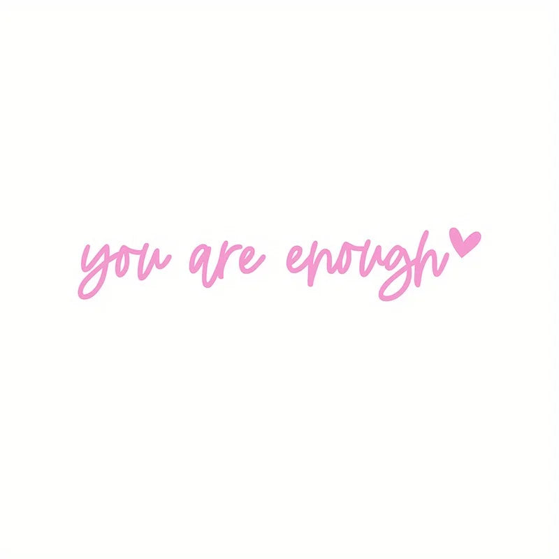 Car Rear View Mirror Vinyl Sticker Decal Boost Your Self-Care Motivational Quotes Dec alternate view
