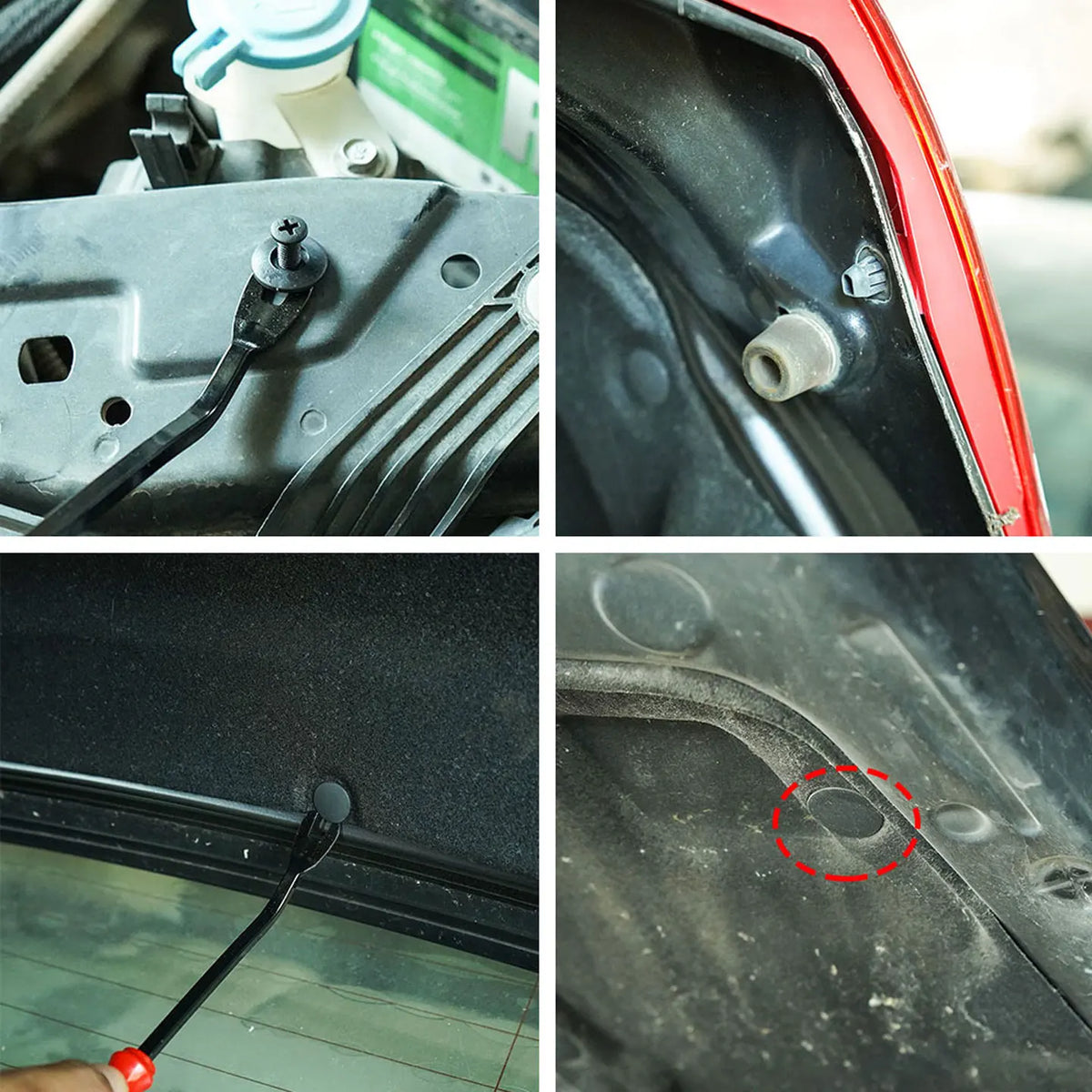 YUEYANG 200pcs 6mm 8mm 10mm Hole Car Decorative Panel Clip Hybrid Body Bumper Mudguard Door Panel Decorative Rivet