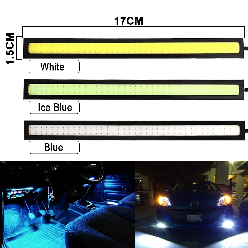 1 PCS Super Bright 17CM LED COB Fog Bulb Car DRL LED Strip Daytime Running Light bar alternate view