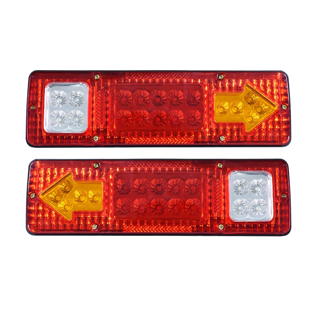 All in One LED Tail Lamp with 19 Bulbs | 12V 24V Rear Light for Trucks Buses and RVs