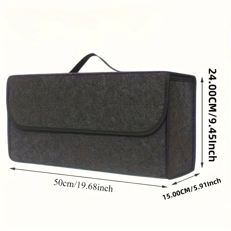 Car Trunk Storage Box 1-Pack: Foldable Bag with Compartments & Handle, for SUVs/Sedan alternate view