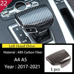 Carbon Fiber Car Interior Gear shift buttons Panel Door Armrest Reading Light Cover Trim Stickers Accessories for Audi A4 A5 B9