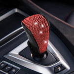 Universal Bling Diamond Gear Shift Cover, Sparkly Rhinestone PU Leather Car Shifter K alternate view