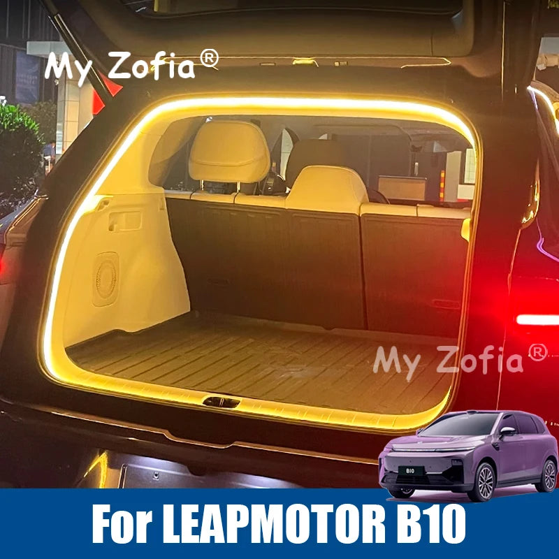 For Leapmotor B10 2025 2026 Car Rear Trunk high brightness lighting ambient light decoration tailgate light strip Accessories