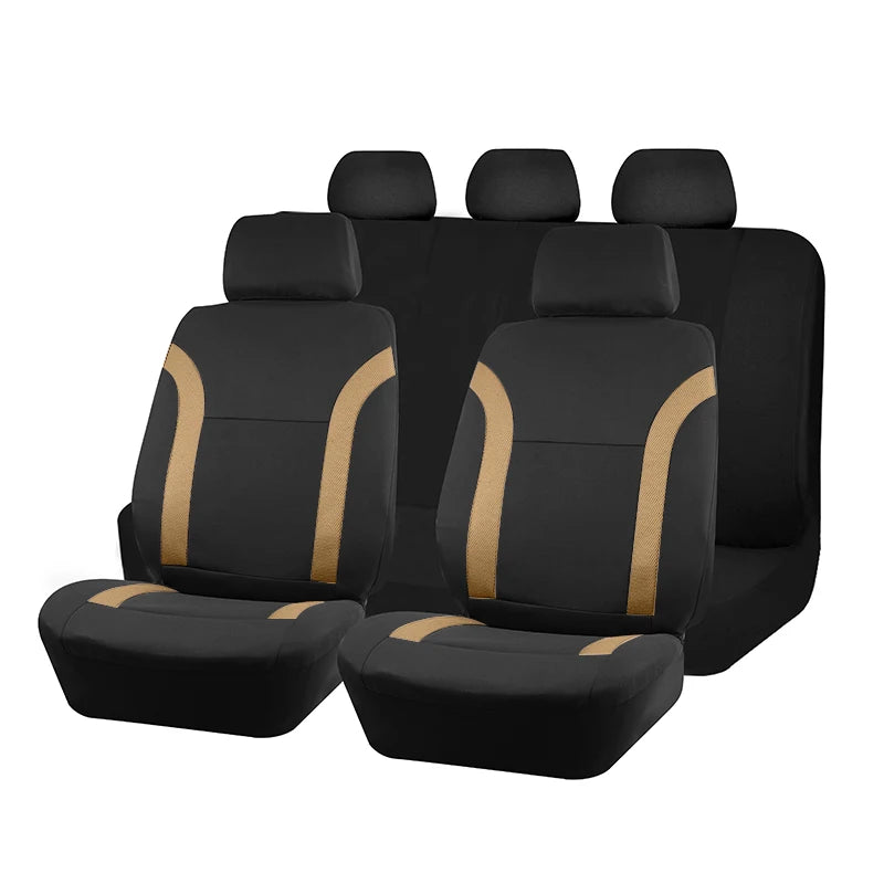 AUTO PLUS Sports Universal Polyester Car Seat Cover Set Fit Most Car Plain Fabric Bic alternate view