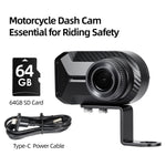 Motorcycle Dash Cam 2K 30fps WiFi | Helmet Driving Recorder close-up view