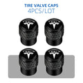 4Pcs Aluminum Tire Valve Caps | Tesla Model 3 Y X Roadster Car Accessories alternate view
