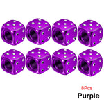 AUTCOAT Aluminum Tire Valve Caps | Dice Wheel Stem Dust Cover for Car Truck Motorcy additional angle