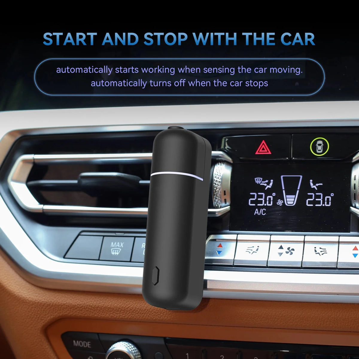 Car Air Freshener Perfume Vent Clip Electric Aroma Diffuser Cordless with 6 Scent Sma alternate view