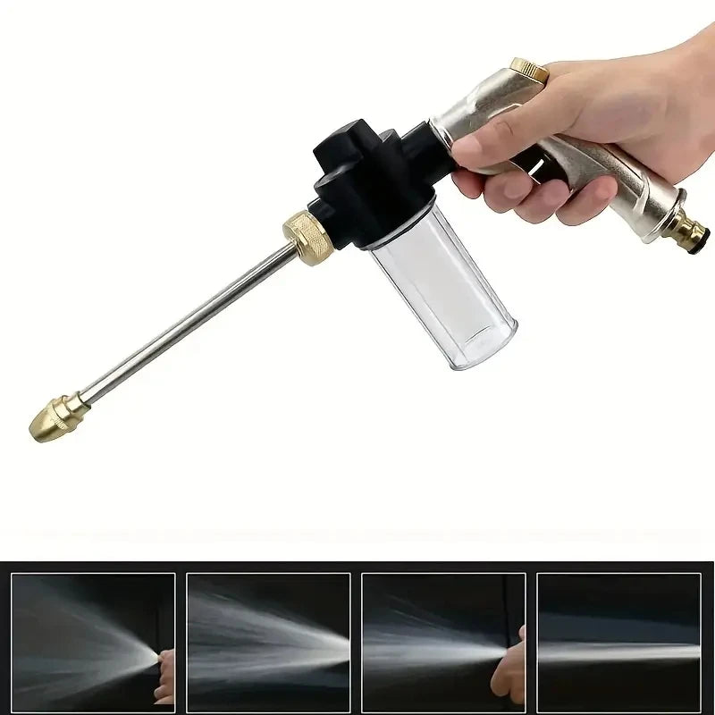 High-Pressure Car Cleaning Water Gun | 3/4 Inch Garden Hose Nozzle with Long Handle additional angle