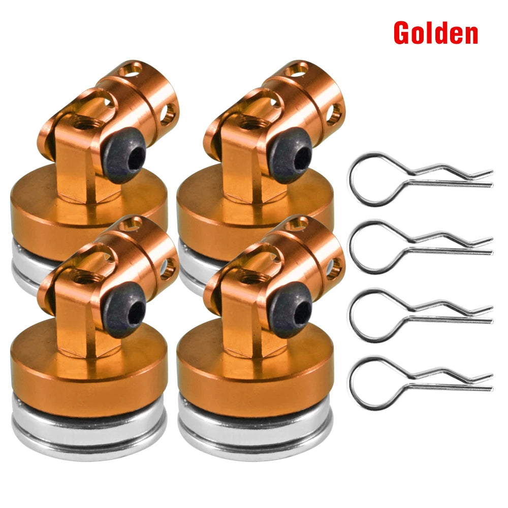 9IMOD 4pcs RC Magnetic Body Post Metal RC Car Shell Mount Column with Clips for 1/10 alternate view