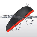 4/2PCS Car Rearview Mirror Rain Eyebrow Carbon Fiber Rain Shield Sun Shade Clear Vi additional angle