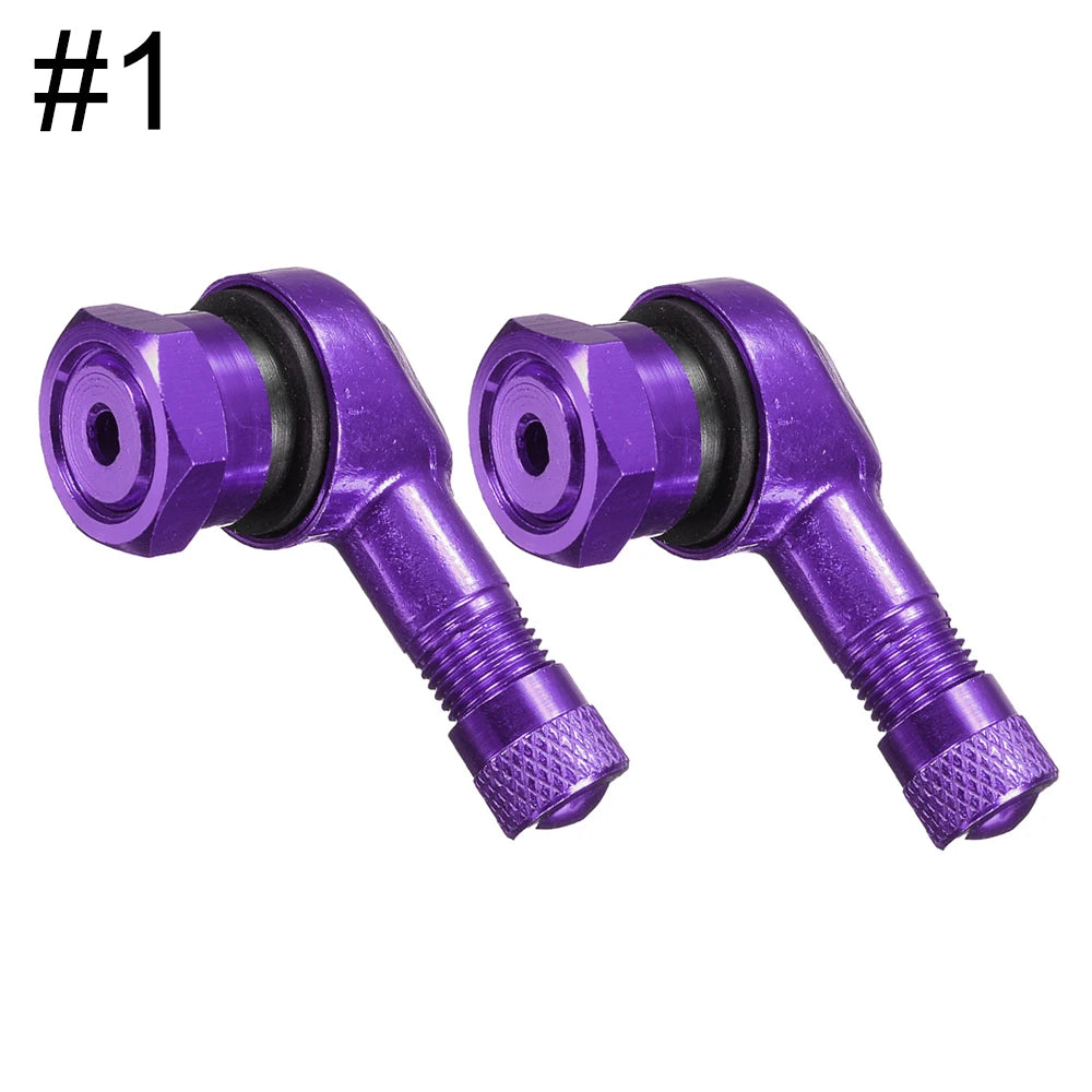 90 Degree CNC Motorcycle Tire Valve Stems | Leak-proof 2-Piece Set for Bikes and Scoo alternate view