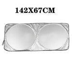 Car Windshield Sun Shade with Storage Pouch | Durable Material Car Sun Visor ,Sun Heat Protection | Car Interior Accessories