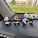 Panda Car Ornaments Set 4 Pcs close-up view