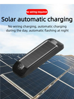Car Mini LED Solar Power Warning Light Night Security Simulated Alarm Wireless Anti-T alternate view