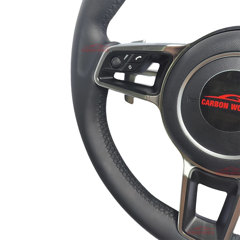 Customized Leather Car Steering Wheel For Porsches 911 996 Cayenne 958 718 Boxster 918 Cayman Macans Panamera Taycan GT RS 970