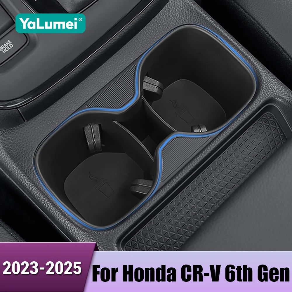 TPE Car Central Control Water Cup Holder For Honda CR-V CRV 6th Gen 2023 2024 2025 Hybrid Drinks Hol
