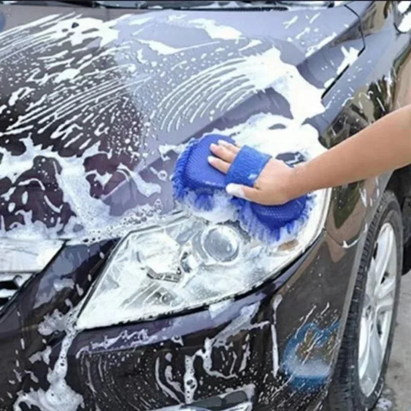 1Pc Car Wash Microfiber Chenille Car Wash Sponge Care Washing Brush Pad Washing Towel Au detail view