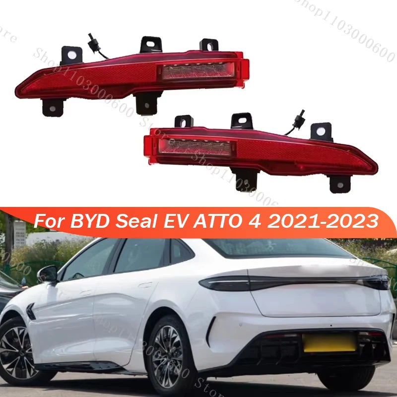 For BYD Seal EV ATTO 4 2021-2023 Car Reflector Light Rear Fog Light Reversing Tail Lamp Reflector Ac