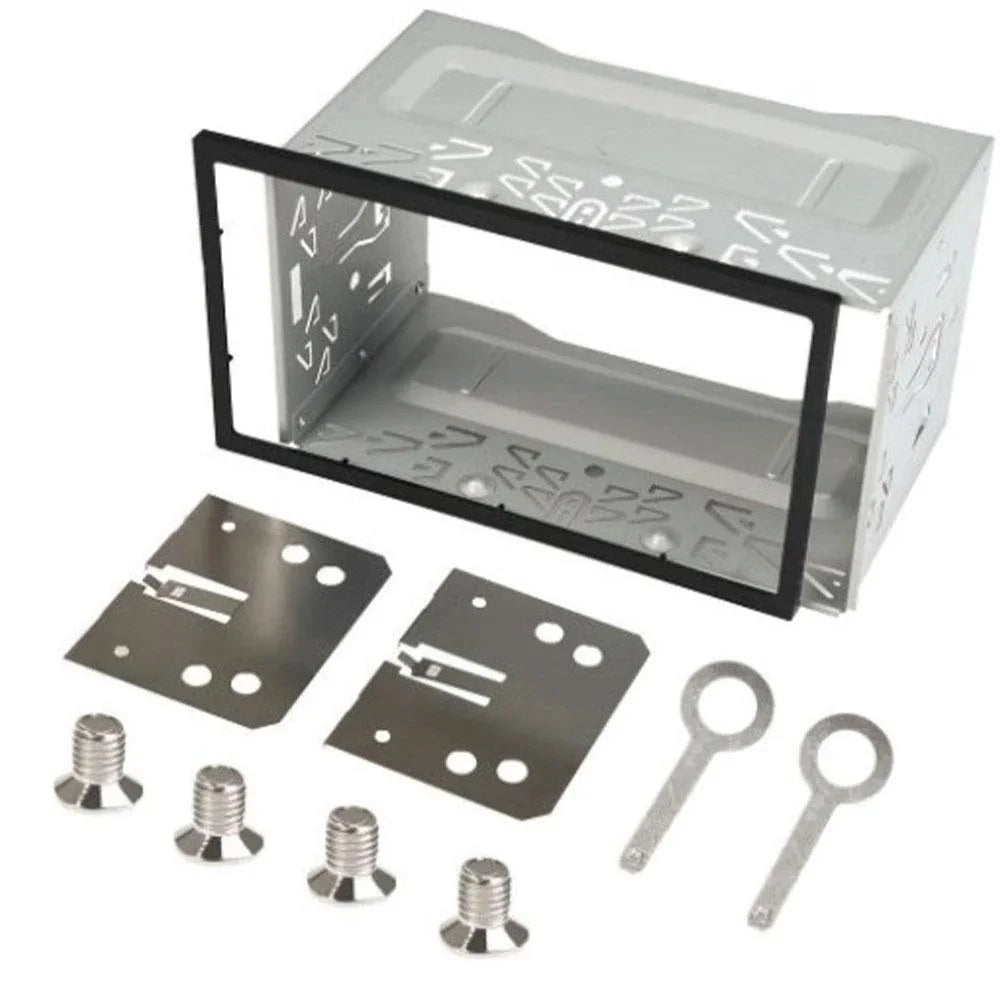 2Din Stereo Radio Cage Frame Unit Universal DVD Player Box Fascia Panel Plate Case Audio Dash Mounti