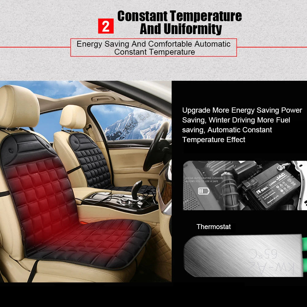 12V Electric Seat Heater Hot Keep Warm Winter Household Cushion Heated Car Seat Cus additional angle