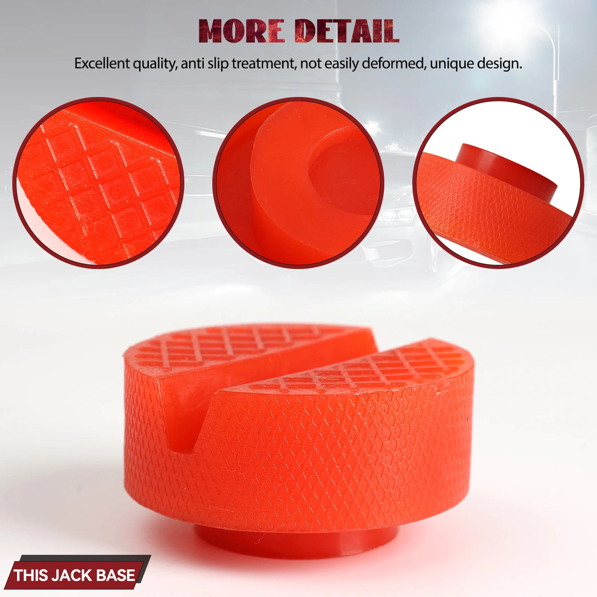 Car Lift Jack Support Stand Polyethylene Pads Wheel Dolly Slotted Floor Frame Rail Adapt detail view