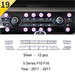 For BMW 5 Series F10 F11 520i Carbon Fiber Central Armrest Box Cover Storage Box Gear Position Panel Decoration Cover Auto Parts