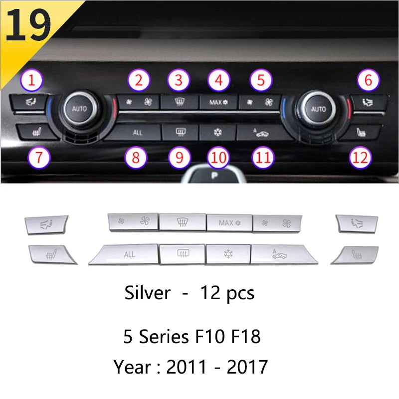 For BMW 5 Series F10 F11 520i Carbon Fiber Central Armrest Box Cover Storage Box Gear Position Panel Decoration Cover Auto Parts