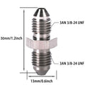 Stainless Steel Double Headed Thread Brake Fittings Adapter | AN3 Male to M10x1 / M12 lifestyle view
