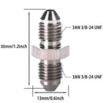 Stainless Steel Double Headed Thread Brake Fittings Adapter | AN3 Male to M10x1 / M12 lifestyle view