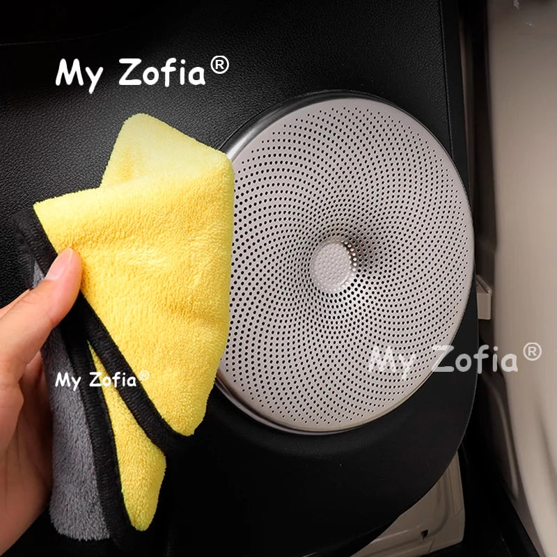 For Smart #3 2024 2025 2026 Car Stainless Steel Instrument air outlet cover Center Con close-up view