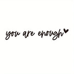 Car Rear View Mirror Vinyl Sticker Decal Boost Your Self-Care Motivational Quotes D additional angle