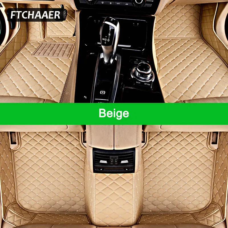 FTCHAAER Custom Car Floor Mats For KIA RIO K2 Auto Carpets Foot Coche Accessorie