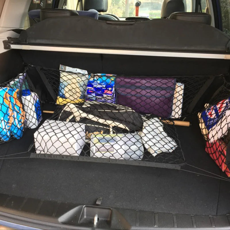 HOMEFISH Car Trunk Cargo Net Organizer Storage Luggage Net Universal Fit For Crossover close-up view