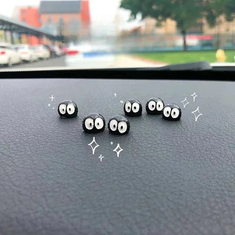 5/10/20PCS Cute Black Elf Car Interior Decoration Funny Auto Center Console Rearview M close-up view