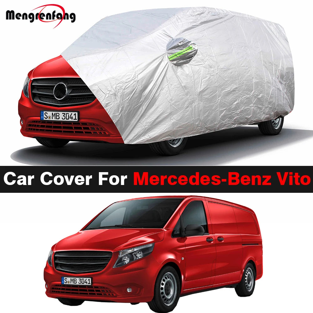 Full Car Cover MPV Outdoor Sun UV Rain Snow Dust Protection for Mercedes W638 W639 V-Class Vito Vian