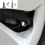 DSYCAR 4 Pieces Italy Flag Car Tire Valve Caps | Aluminium Alloy Airtight Stem Cove additional angle