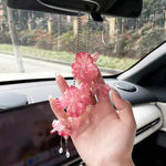 Flower Tassel Pendant Car Hanging Ornament Creative Car Rearview Mirror Pendant Decor Accessory Car Decoration Accessories