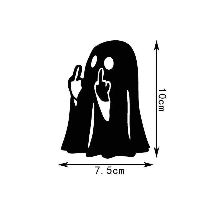 Funny Middle Finger Ghost Motorcycle Car Sticker Waterproof Weather Proof Decal for additional angle