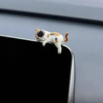 Funny Sleeping Cats Car Dashboard Ornament Adorable PVC Decoration For Car Interior Funny Dashboard Figurine Auto Accessories