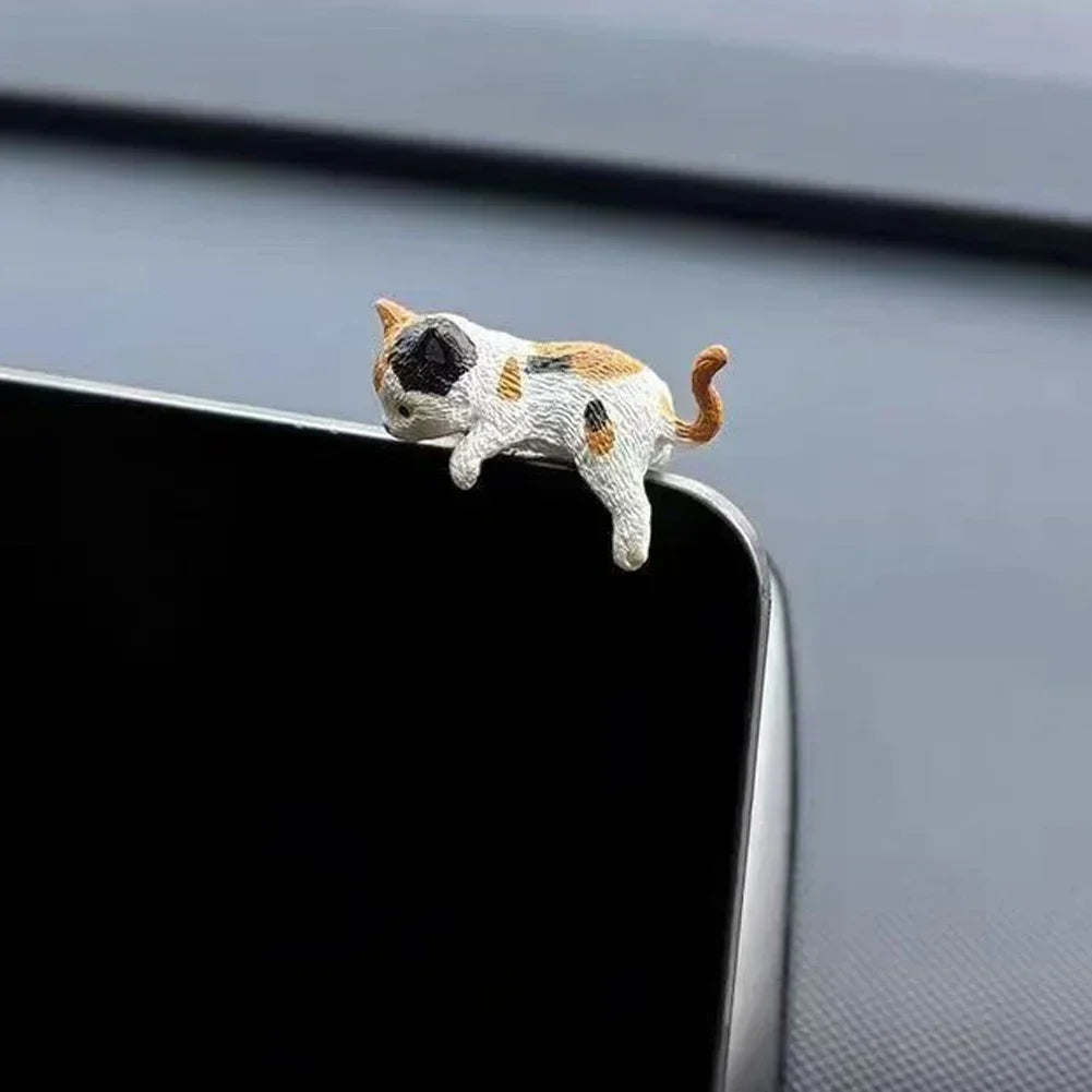 Funny Sleeping Cats Car Dashboard Ornament Adorable PVC Decoration For Car Interior Funny Dashboard Figurine Auto Accessories