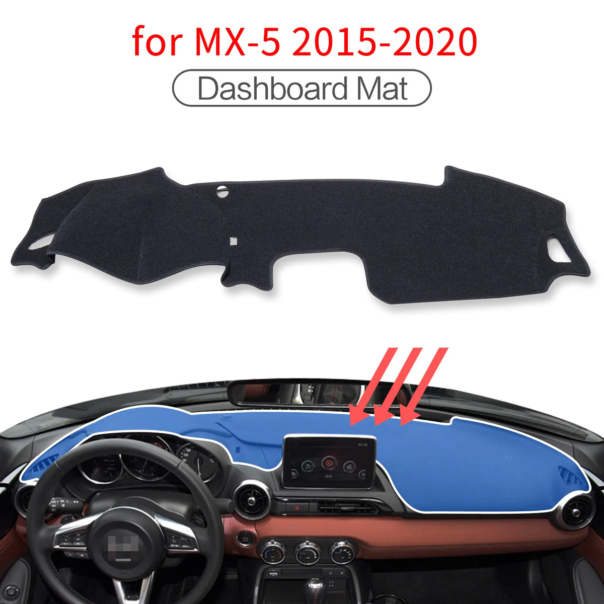 Car Dashboard Mat for Mazda MX-5 Roadster Miata 2015-2022 ND RF MX5 Sunshade Protecti alternate view