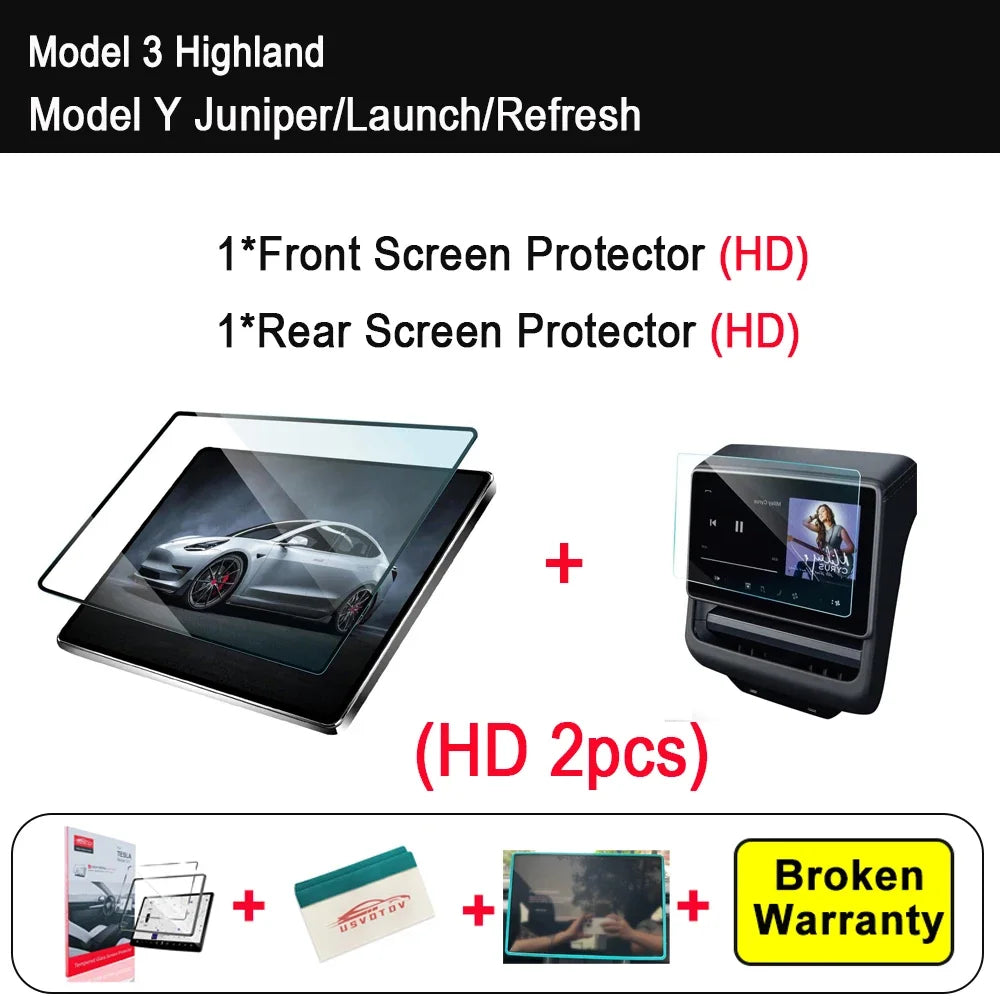 Tempered Glass Screen Protector for Tesla Model 3 Y Highland Juniper 2024-2025 | HD M alternate view