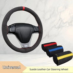 Steering Wheel Cover Black Suede Leather alternate view
