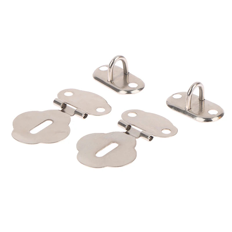 2Pair/Set Lock Hasp Hook Latch Lock Hinge Hardware Lock For Jewelry Box Diary Book Drawer Wood Case