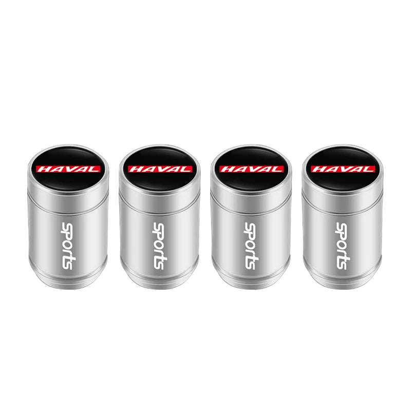 4Pcs 3D Metal Car Tire Valve Caps for Haval Models | Dust Proof Tire Valve Stem Cover lifestyle view