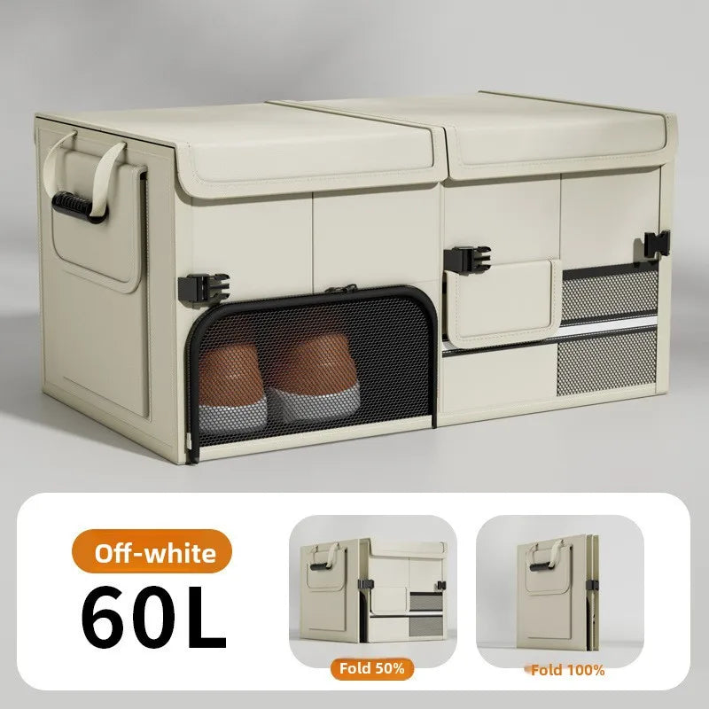 Foldable Trunk Storage Box Waterproof Oxford Cloth 60L Large-Capacity Car Organizer for detail view